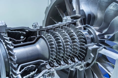 Aircraft turbine wheel printed on metal 3d printer. A model created in a laser sintering machine.