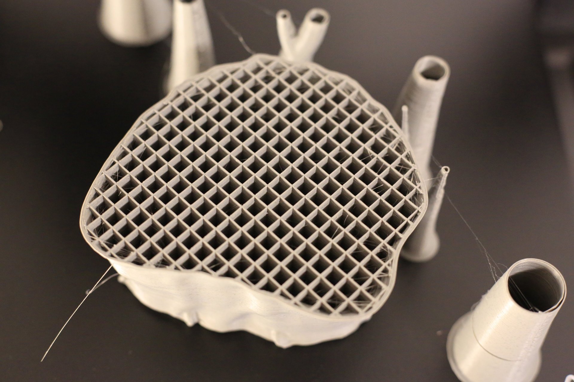 3D object printing close-up grid
